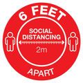 Social Distancing Floor Decal - Small Circle